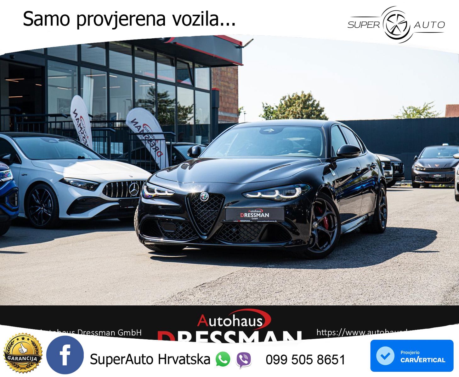 Alfa Romeo Giulia Quadrifoglio 2.9 V6 Bi-Turbo (520 KS) Automatic LED+GR SJED+ACC