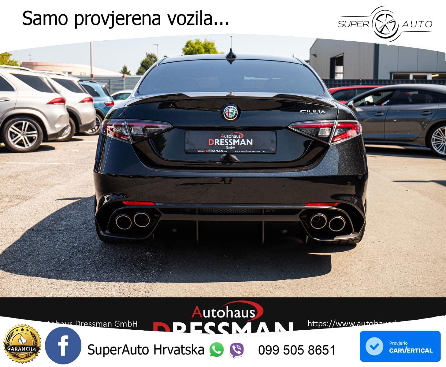 Alfa Romeo Giulia Quadrifoglio 2.9 V6 Bi-Turbo (520 KS) Automatic LED+GR SJED+ACC