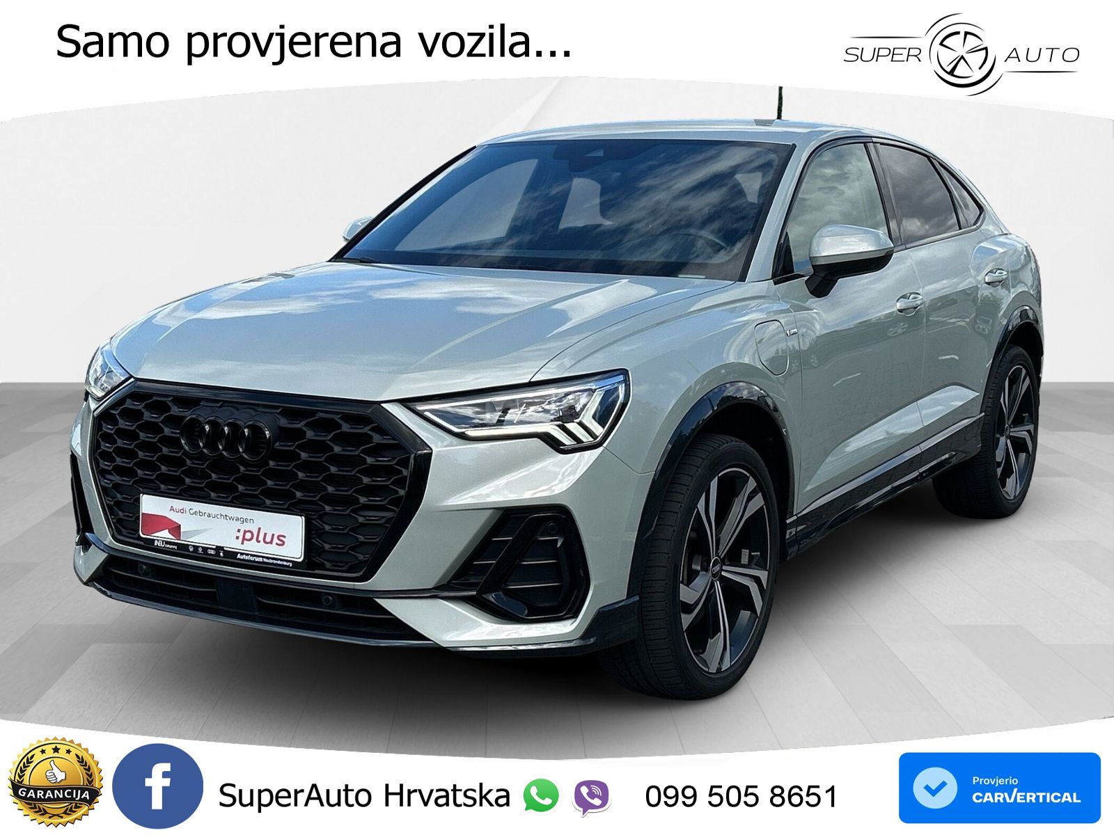 Audi Q3 Sportback 45 TFSIe (245 KS) S tronic S line LED+GR SJED+ACC