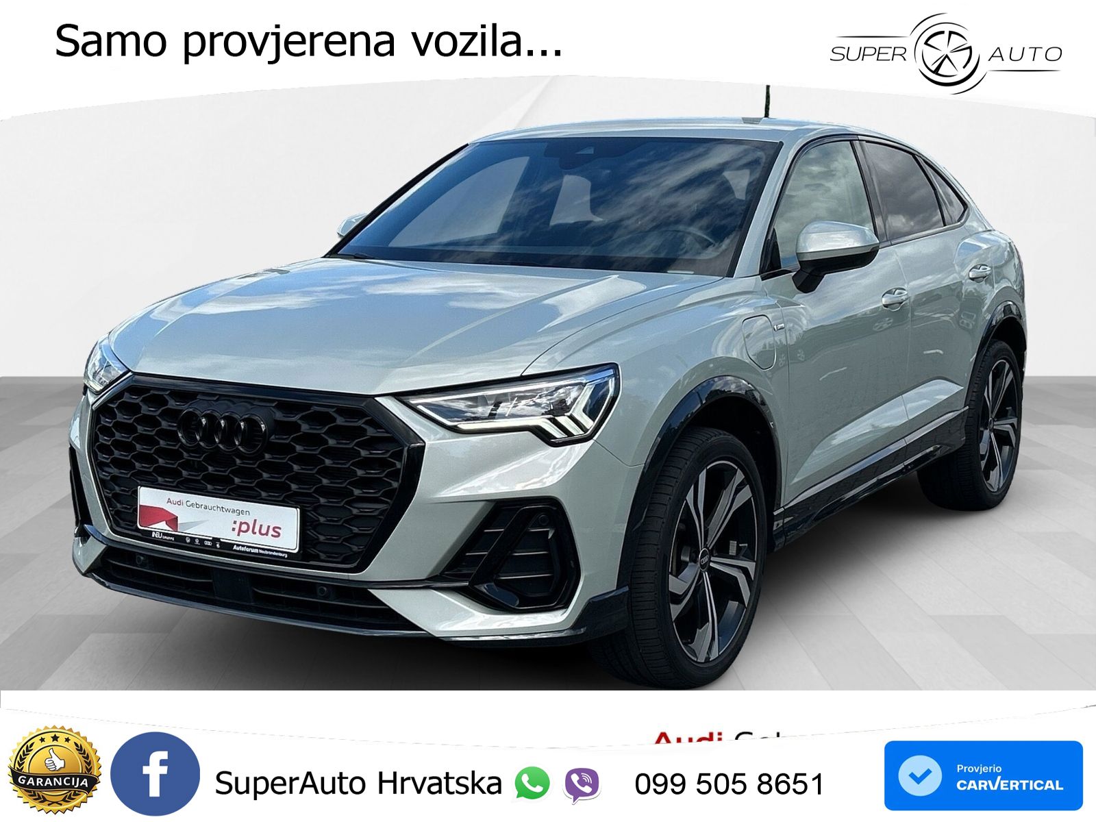 Audi Q3 Sportback 45 TFSIe (245 KS) S tronic S line LED+GR SJED+ACC
