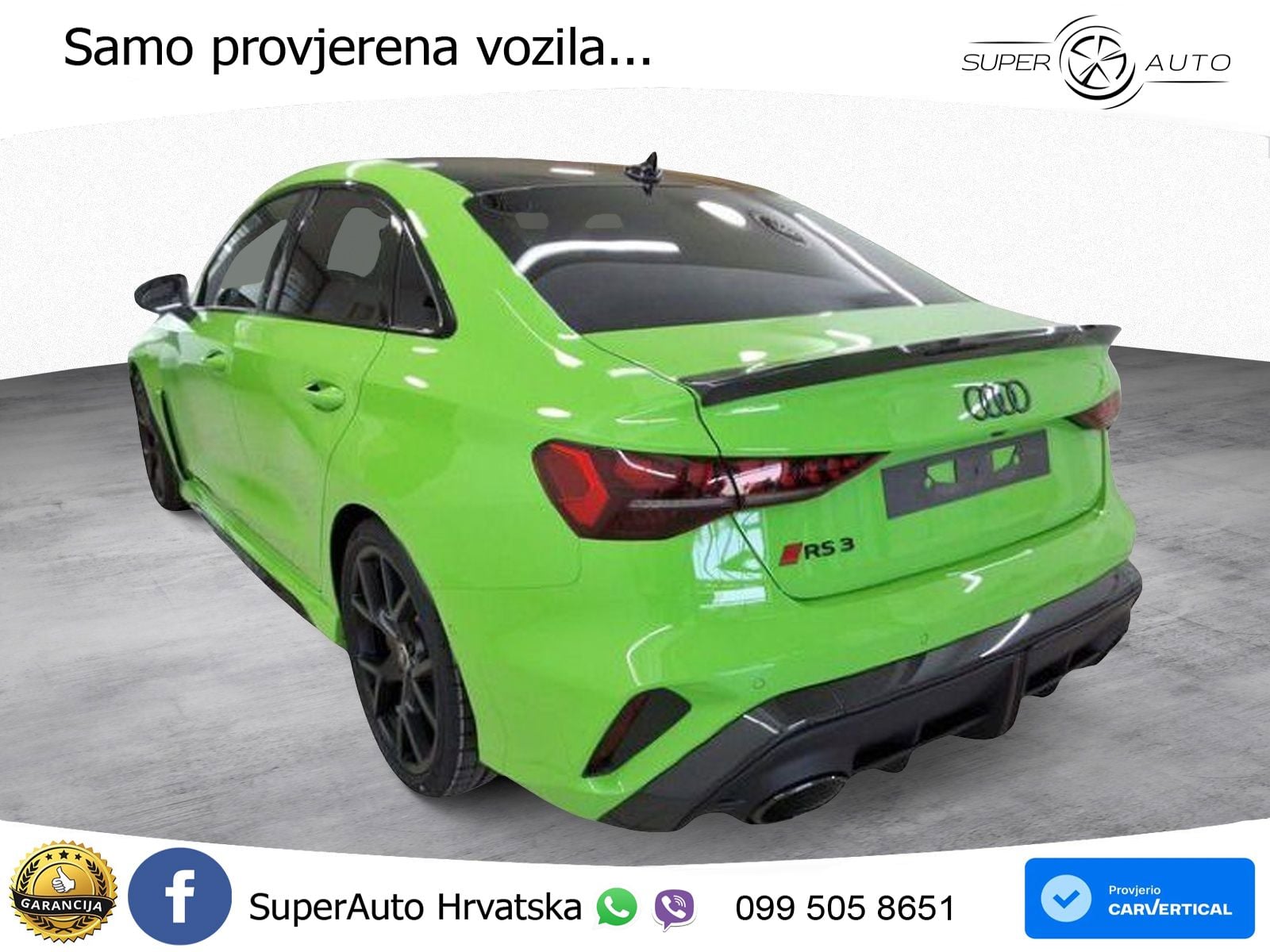 Audi RS3 Sedan 2.5 TFSI (400 KS) quattro S tronic LED+GR SJED+ACC