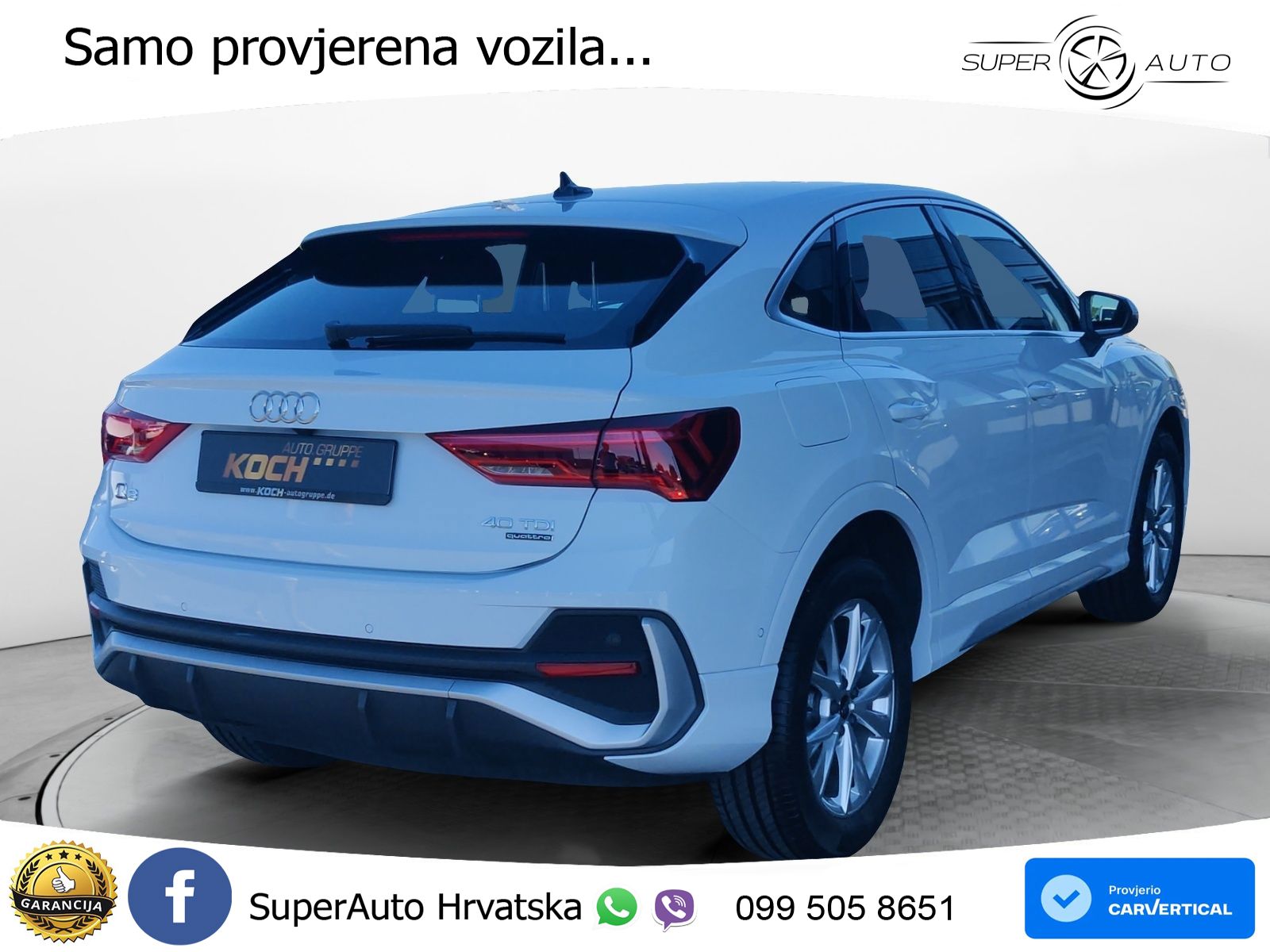 Audi Q3 Sportback 40 TDI (200 KS) quattro S tronic S line LED+GR SJED+ACC