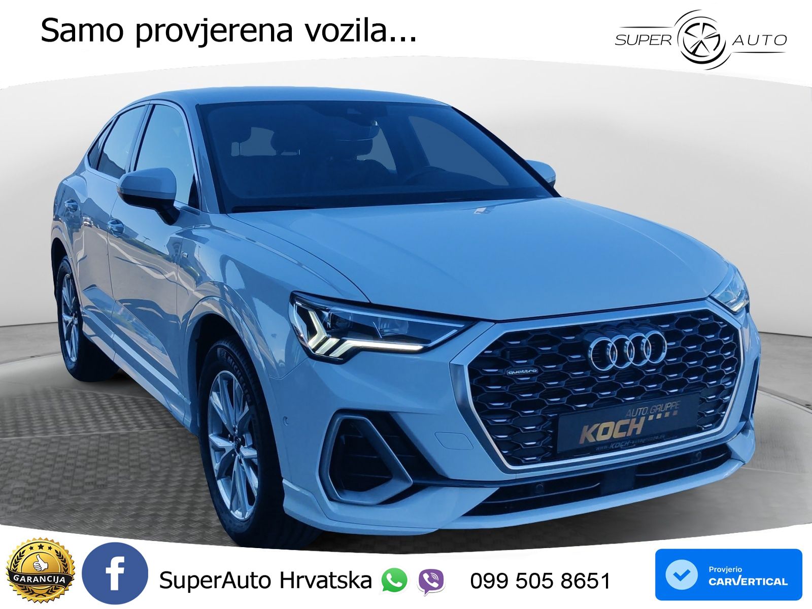 Audi Q3 Sportback 40 TDI (200 KS) quattro S tronic S line LED+GR SJED+ACC