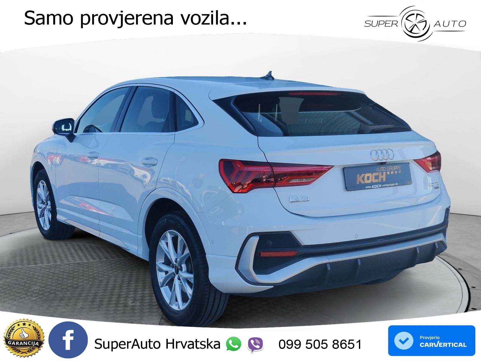 Audi Q3 Sportback 40 TDI (200 KS) quattro S tronic S line LED+GR SJED+ACC