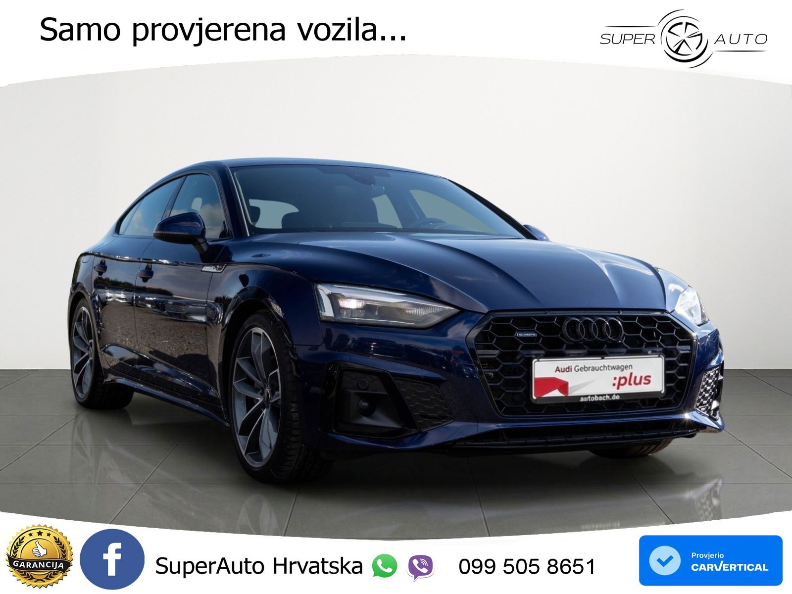 Audi A5 Sportback 40 TDI (204 KS) quattro S tronic S line LED+GR SJED+ACC
