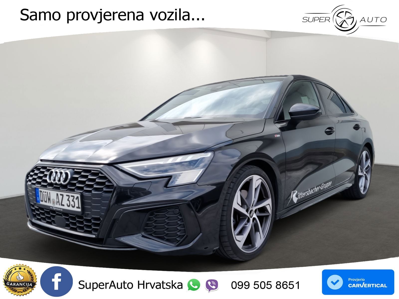 Audi A3 Limuzina 35 TFSI (150 KS) S tronic S line LED+GR SJED+ACC
