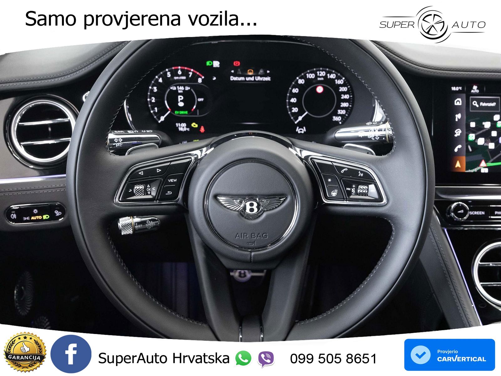 Bentley Continental GT IV 4.0 V8 TFSi (782 KS) AWD DCT ZRAČNI+ACC+GR SJED+360