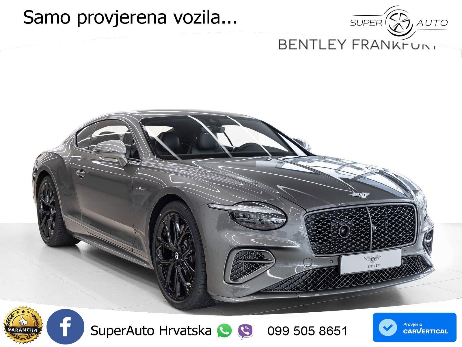 Bentley Continental GT IV 4.0 V8 TFSi (782 KS) AWD DCT ZRAČNI+ACC+GR SJED+360