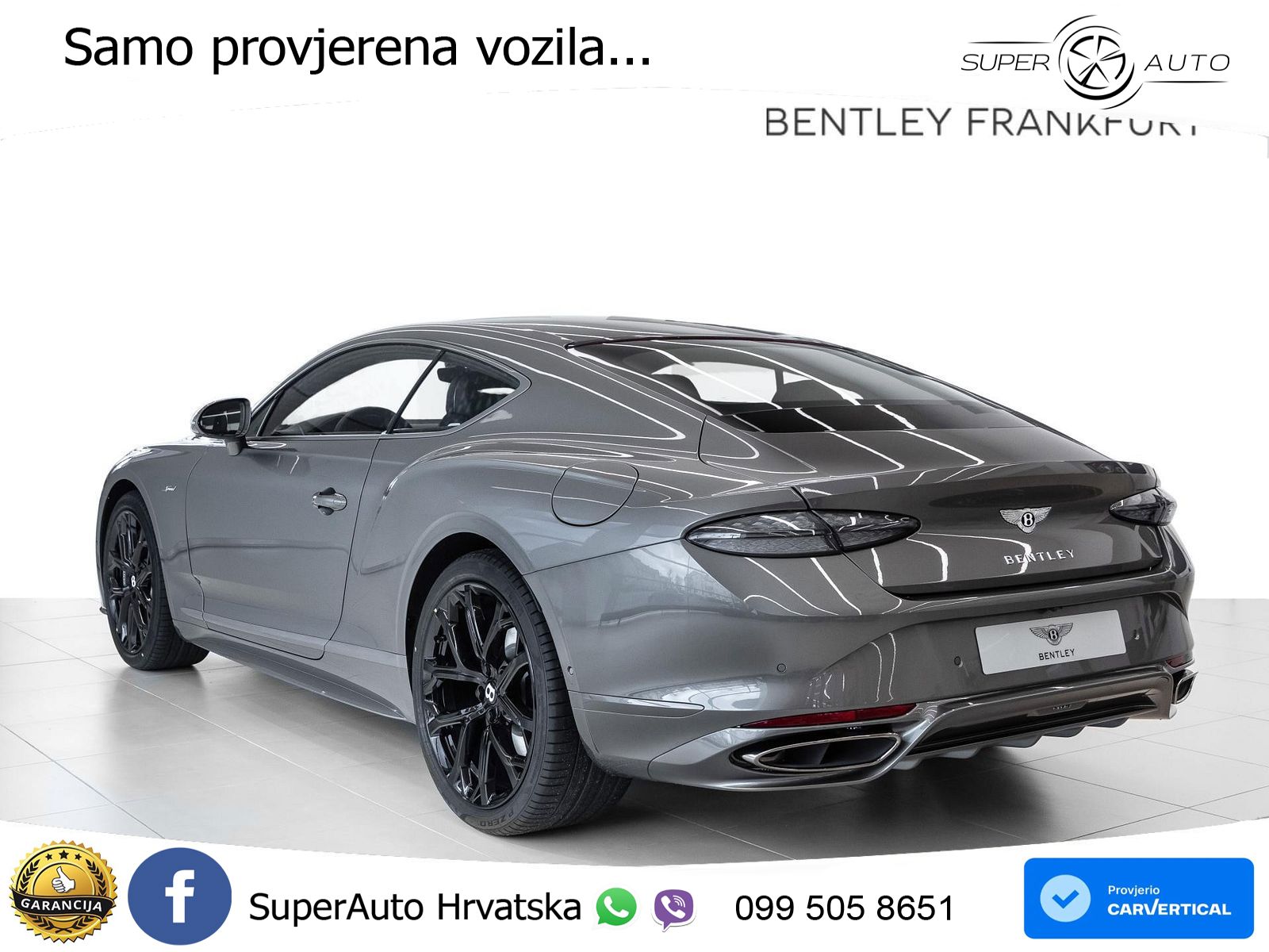 Bentley Continental GT IV 4.0 V8 TFSi (782 KS) AWD DCT ZRAČNI+ACC+GR SJED+360