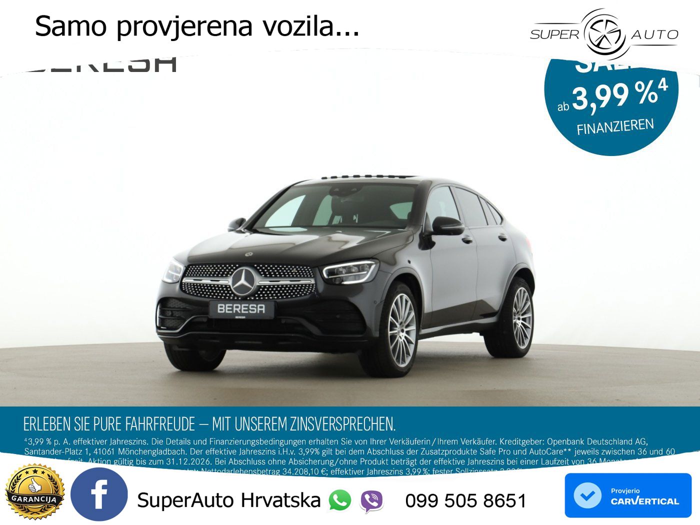 Mercedes GLC Coupe 400d (330 KS) 4MATIC 9G-TRONIC AMG LED+GR SJED+ACC