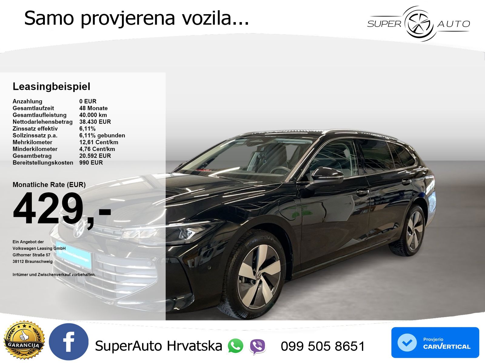 Volkswagen Passat Variant 1.5 TSI (204 KS) eHybrid DSG Business LED+GR SJED+ACC
