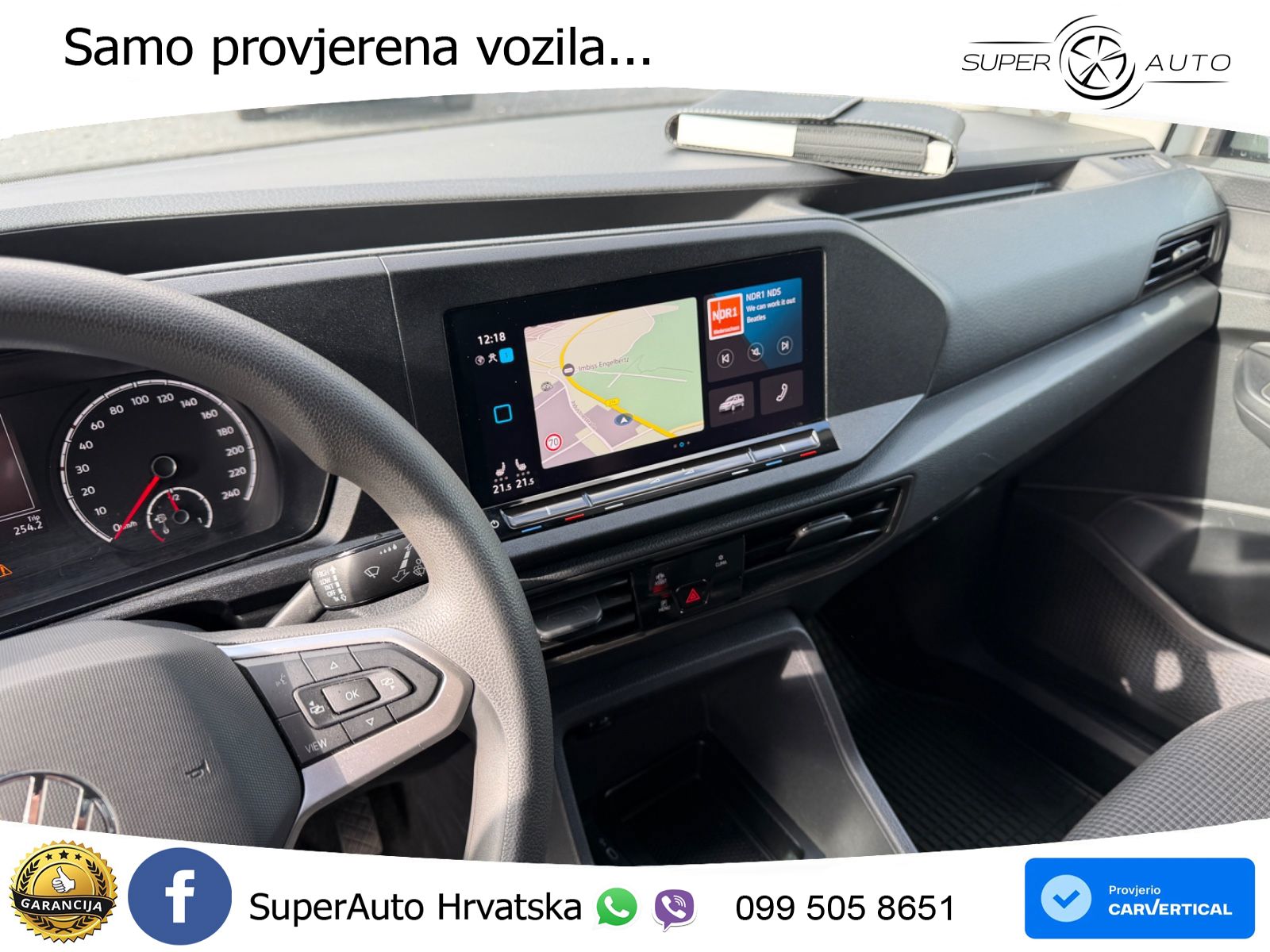 Volkswagen Caddy 2,0TDI Cargo  Navi Klimatr.  Sitzh. 1.Hand 102 KS