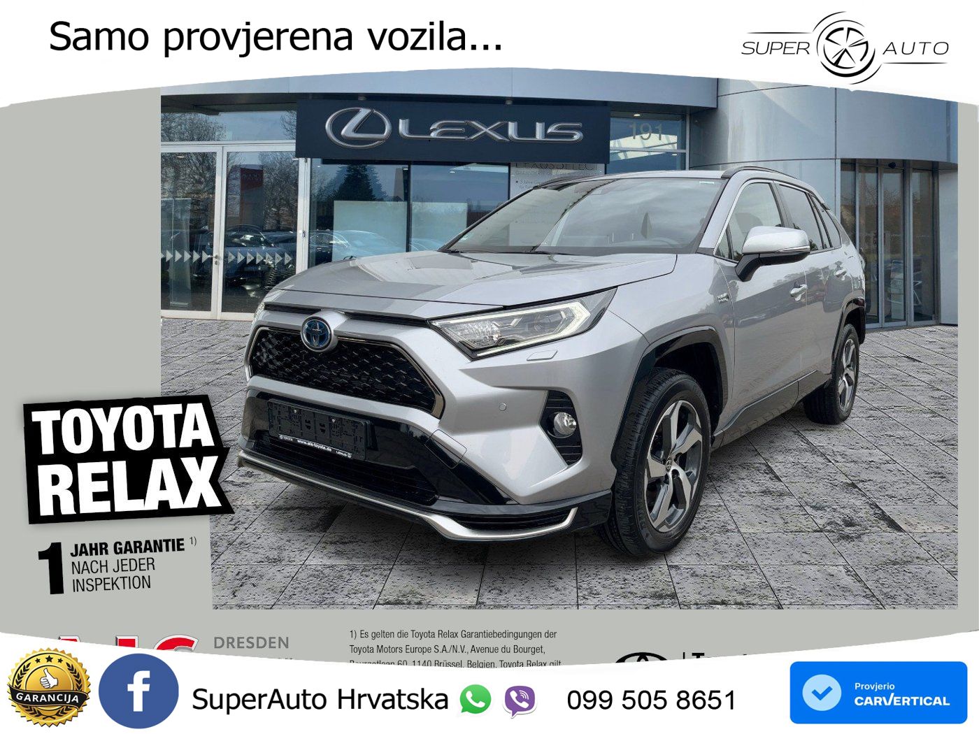 Toyota RAV4 2.5 D-4S (306 KS) Hybrid AWD-i e-CVT LED+GR SJED+ACC