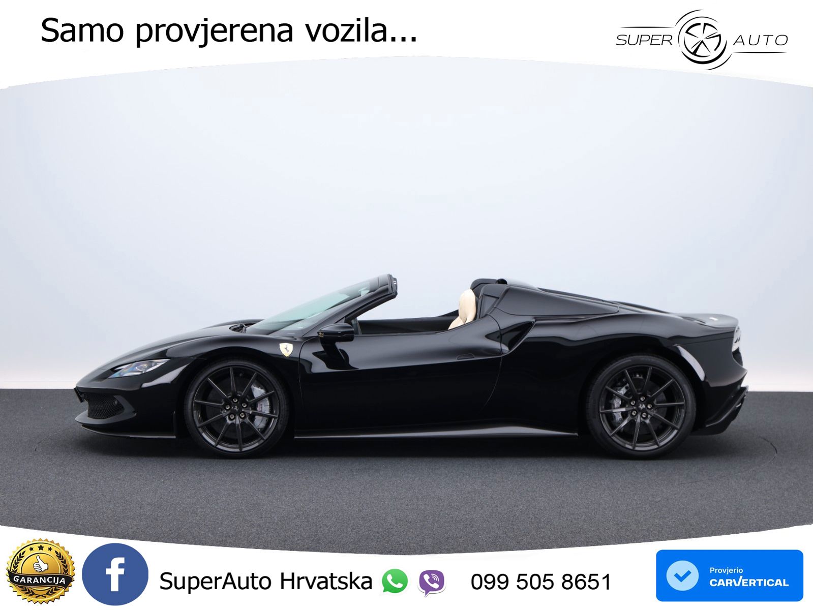 Ferrari 296 GTS 3.0 V6 (830 KS) F1 DCT ZRAČNI+ACC+GR SJED+KAM