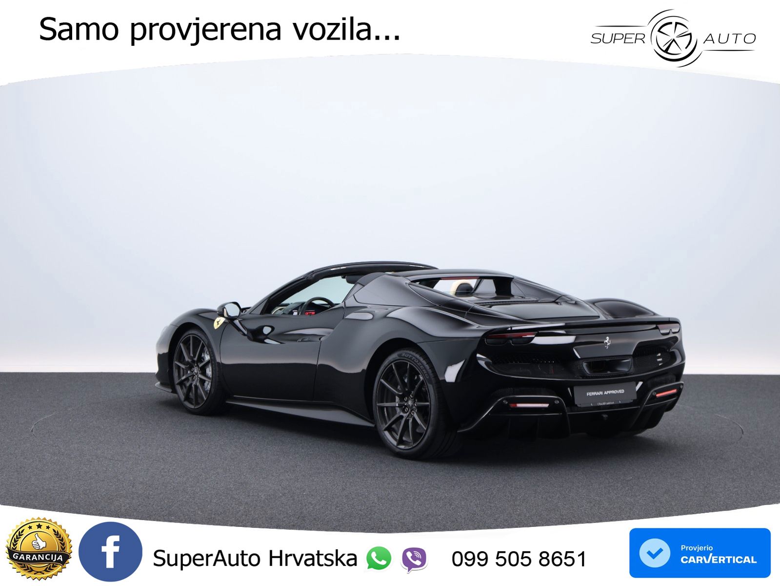 Ferrari 296 GTS 3.0 V6 (830 KS) F1 DCT ZRAČNI+ACC+GR SJED+KAM