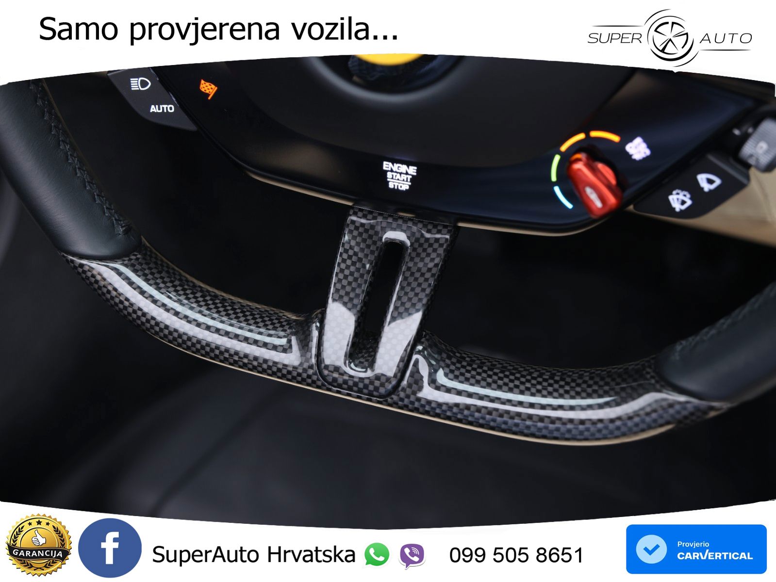 Ferrari 296 GTS 3.0 V6 (830 KS) F1 DCT ZRAČNI+ACC+GR SJED+KAM