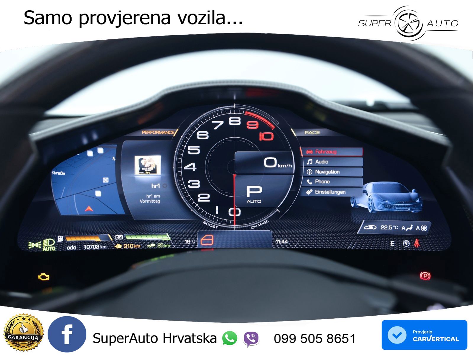 Ferrari 296 GTS 3.0 V6 (830 KS) F1 DCT ZRAČNI+ACC+GR SJED+KAM