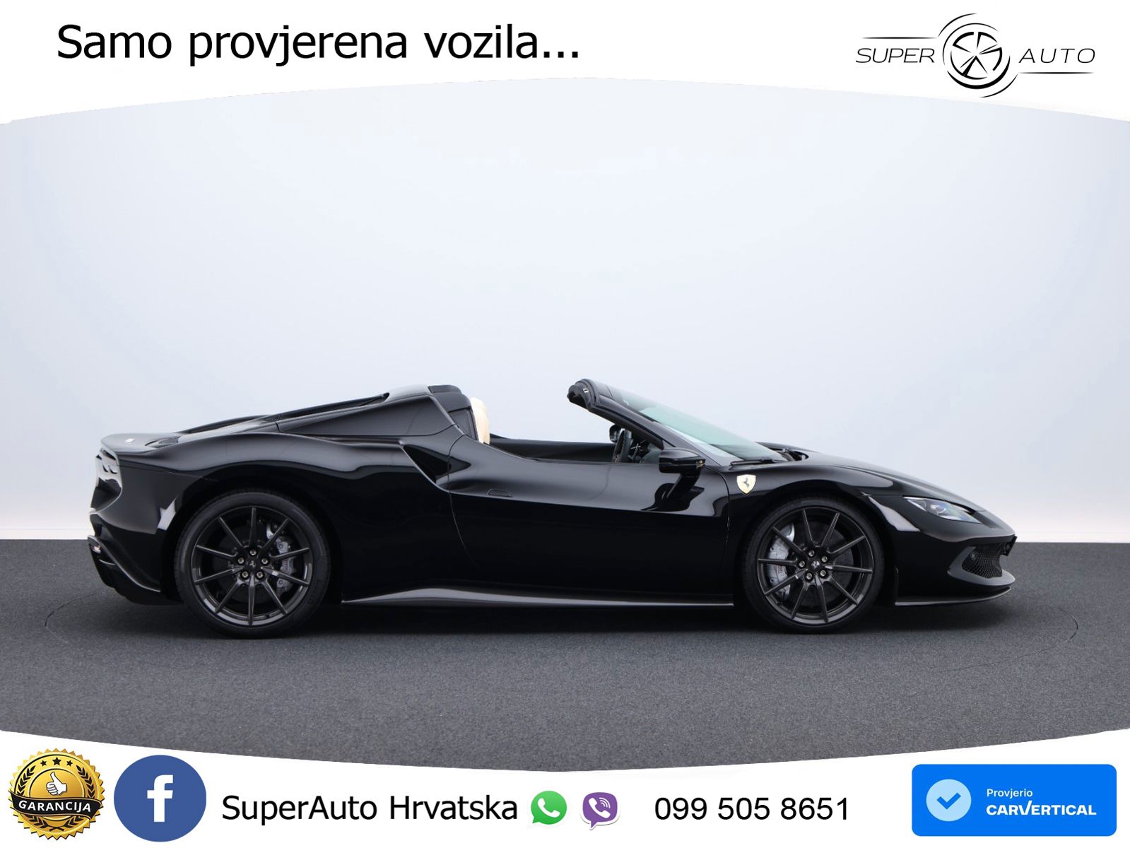 Ferrari 296 GTS 3.0 V6 (830 KS) F1 DCT ZRAČNI+ACC+GR SJED+KAM