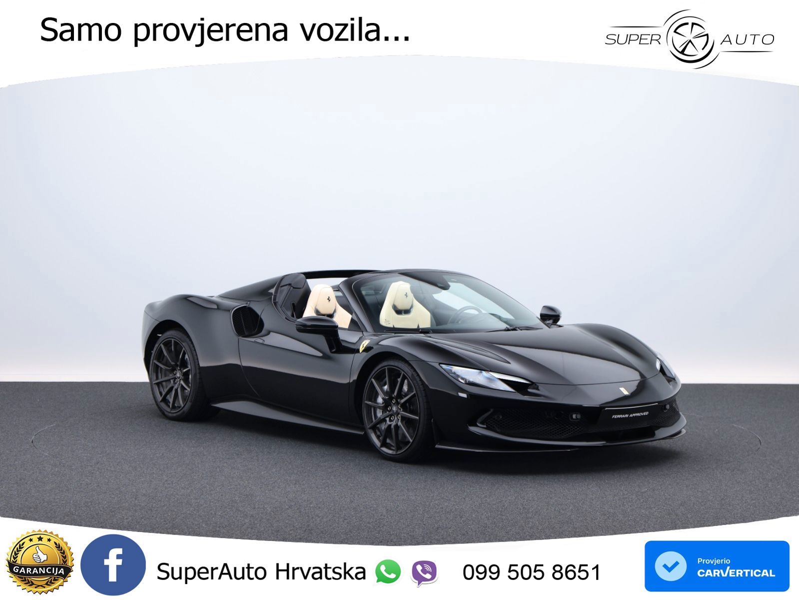 Ferrari 296 GTS 3.0 V6 (830 KS) F1 DCT ZRAČNI+ACC+GR SJED+KAM