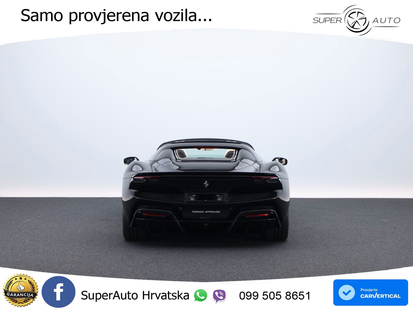 Ferrari 296 GTS 3.0 V6 (830 KS) F1 DCT ZRAČNI+ACC+GR SJED+KAM