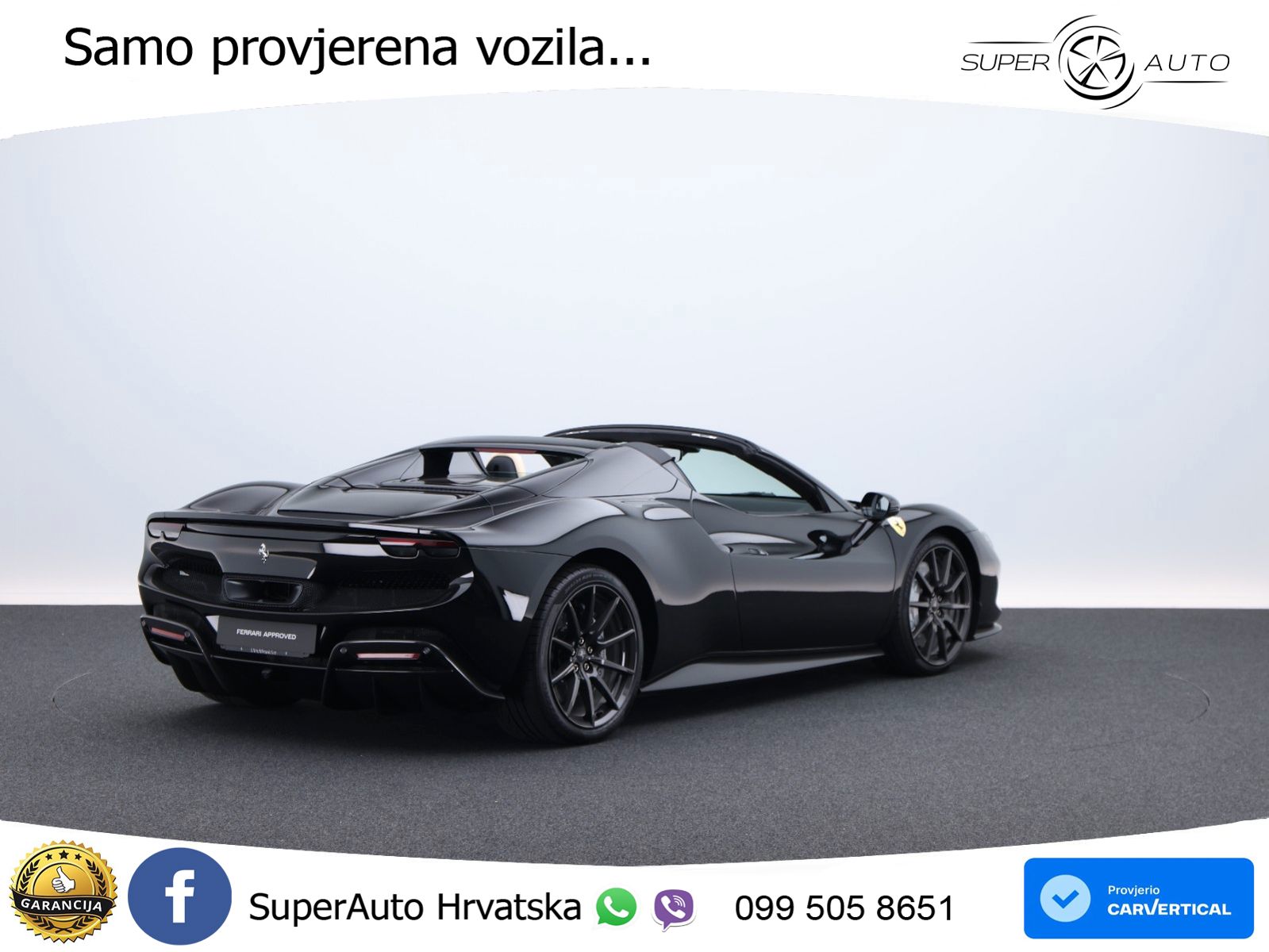 Ferrari 296 GTS 3.0 V6 (830 KS) F1 DCT ZRAČNI+ACC+GR SJED+KAM