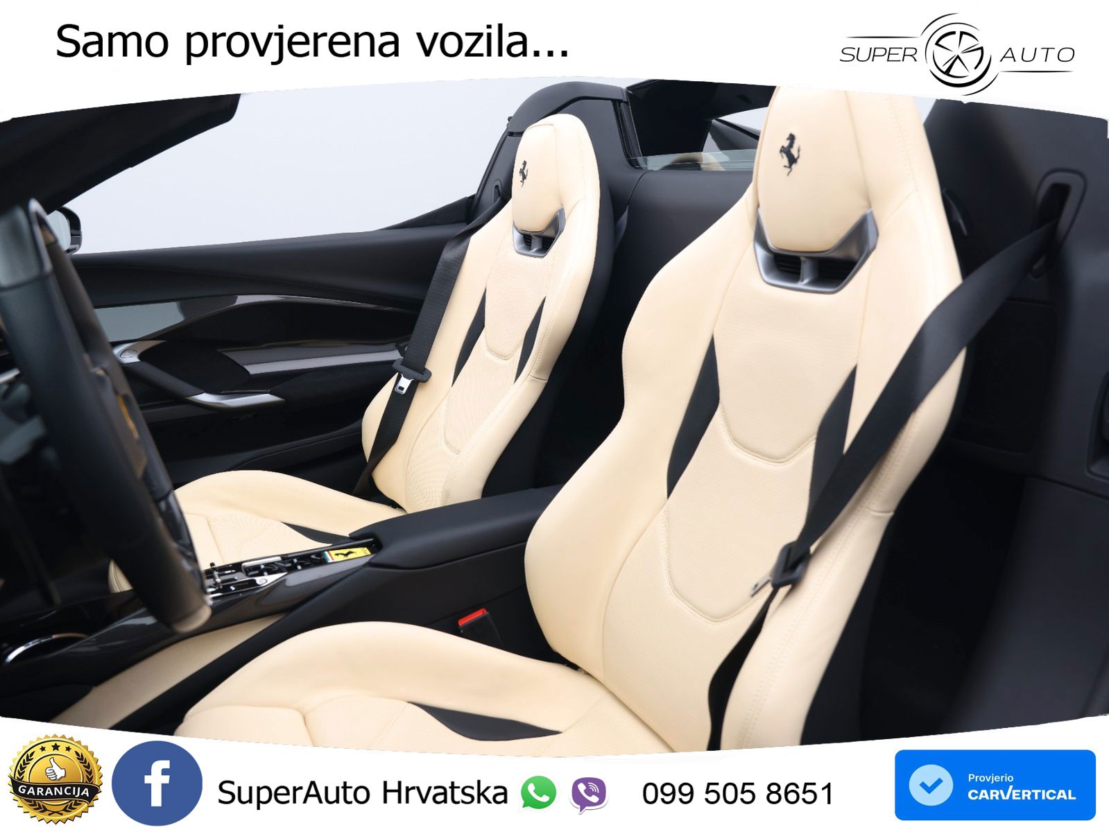 Ferrari 296 GTS 3.0 V6 (830 KS) F1 DCT ZRAČNI+ACC+GR SJED+KAM