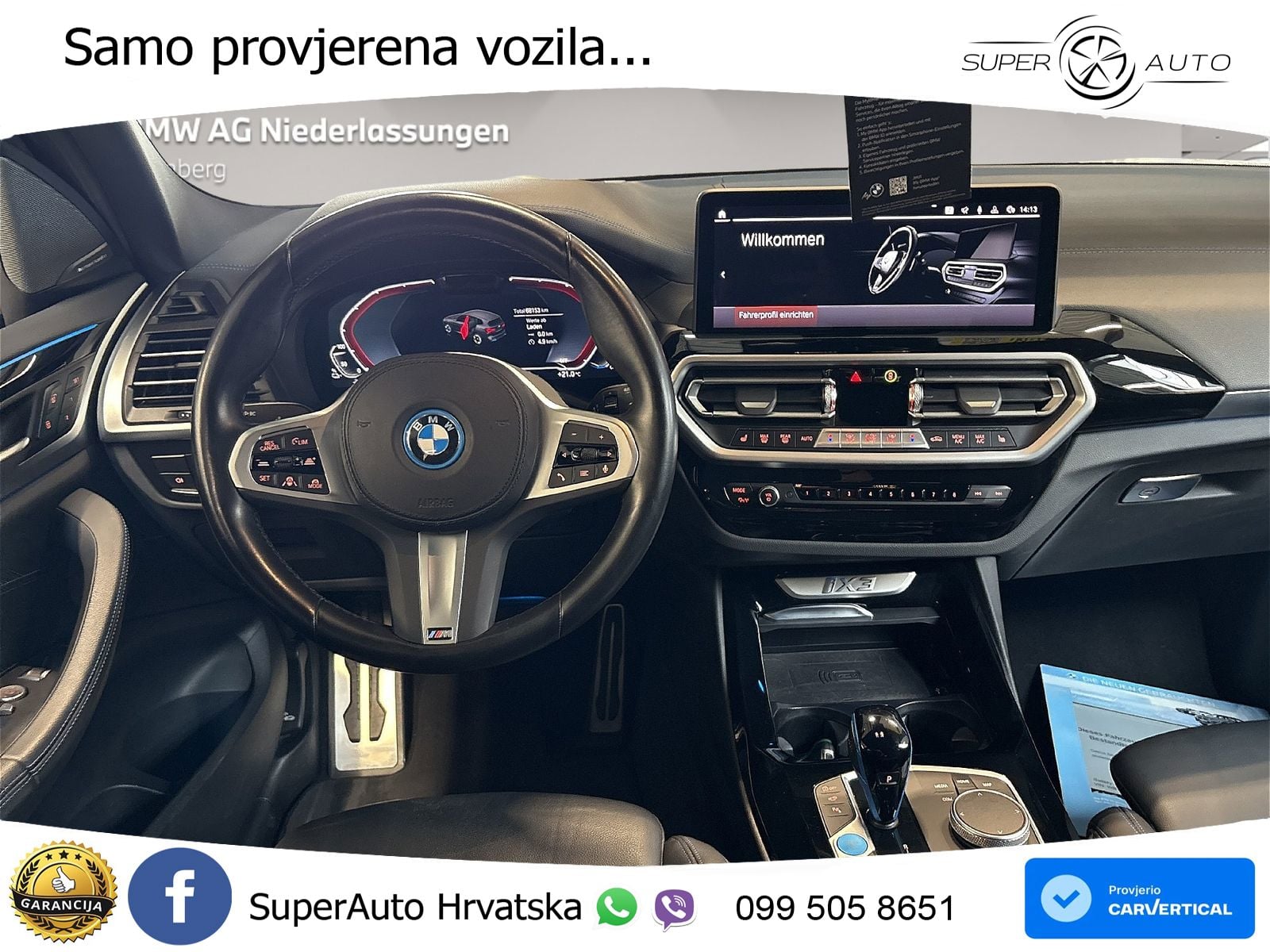 BMW iX3 80 kWh (286 KS) M Sport ACC+HEAD+GR SJED+360+PANO
