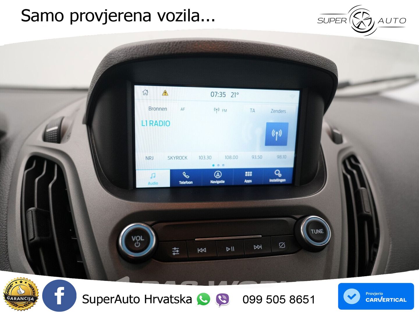Ford Transit Courier Benzine L1H1 Navi Airco Cruise C 101 KS