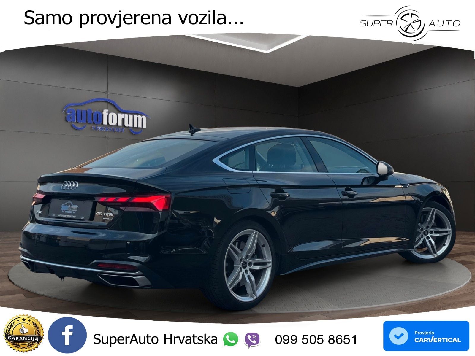 Audi A5 Sportback 45 TFSI (265 KS) quattro S tronic