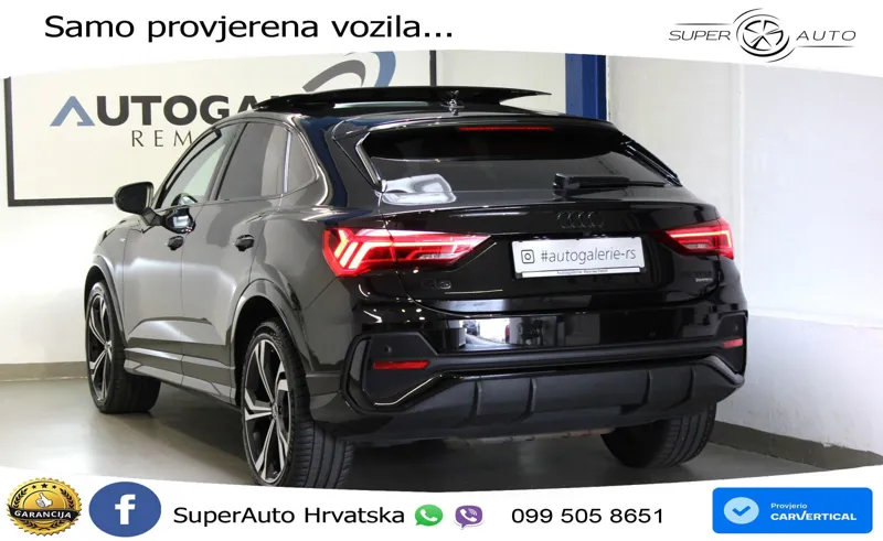 Audi Q3 II Sportback 45 TFSI (230 KS) quattro S tronic 2x S line LED+GR SJED+ACC