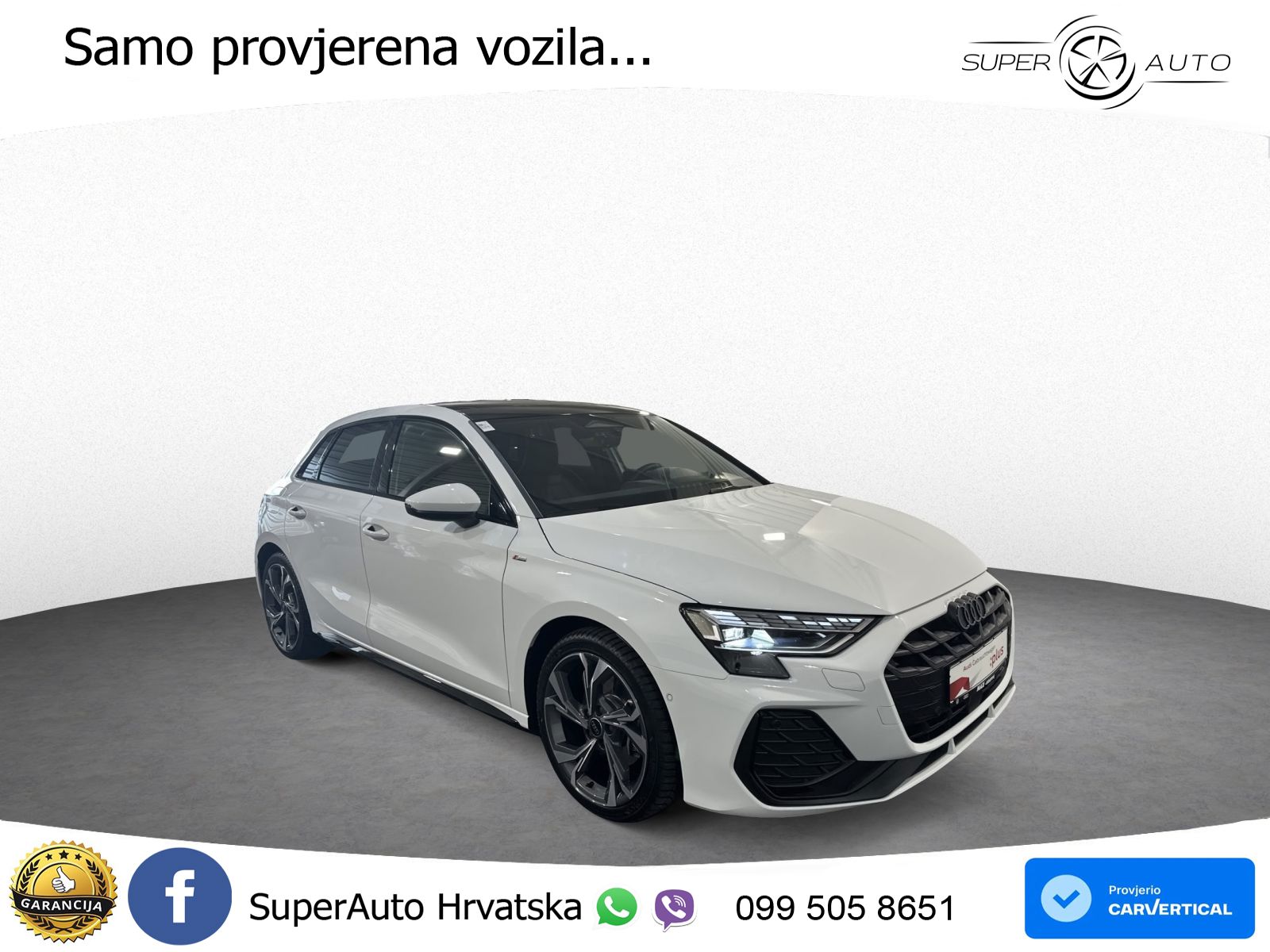 Audi A3 Sportback 40 TFSI (204 KS) quattro S tronic S line MATRIX+GR SJED+KAM