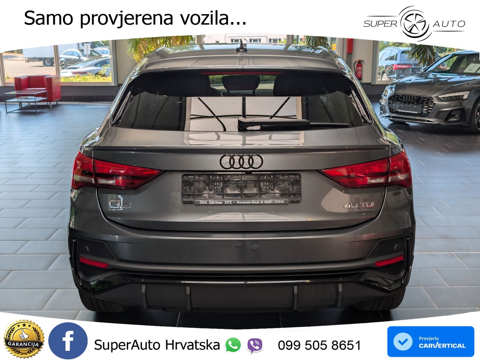 Audi Q3 Sportback 40 TDI (200 KS) quattro S tronic S line LED+GR SJED+ACC