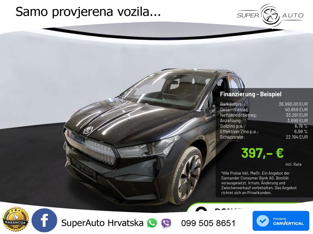 Škoda Enyaq iV 80 82 kWh (204 KS) SportLine LED+GR SJED+ACC
