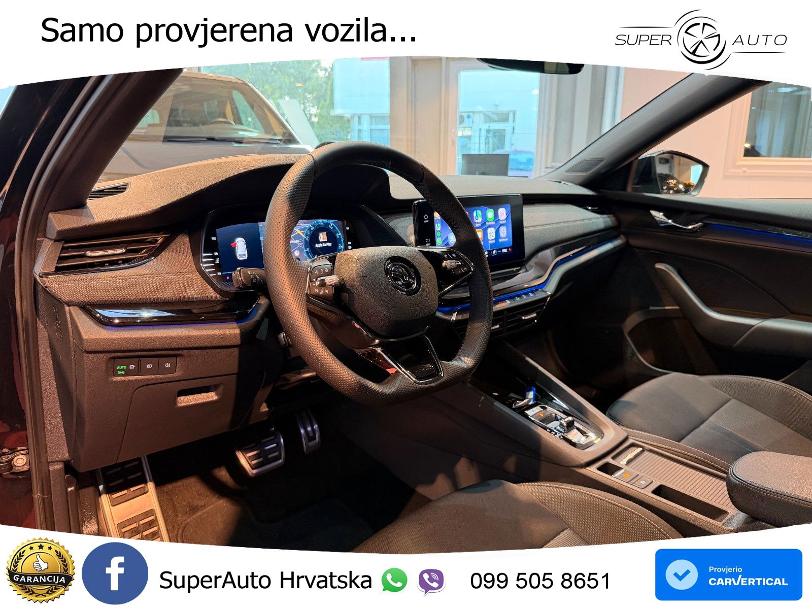 Škoda Octavia Combi 2.0 TSI (190 KS) 4x4 DSG SportLine LED+GR SJED+ACC