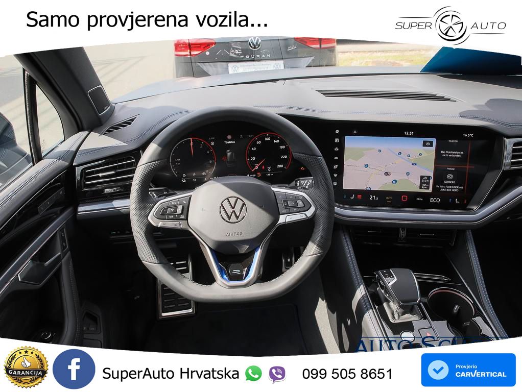 Volkswagen Touareg R 3.0 V6 TFSI (462 KS) 4MOTION Tiptronic ZRAČNI+ACC+4xGR SJED+360