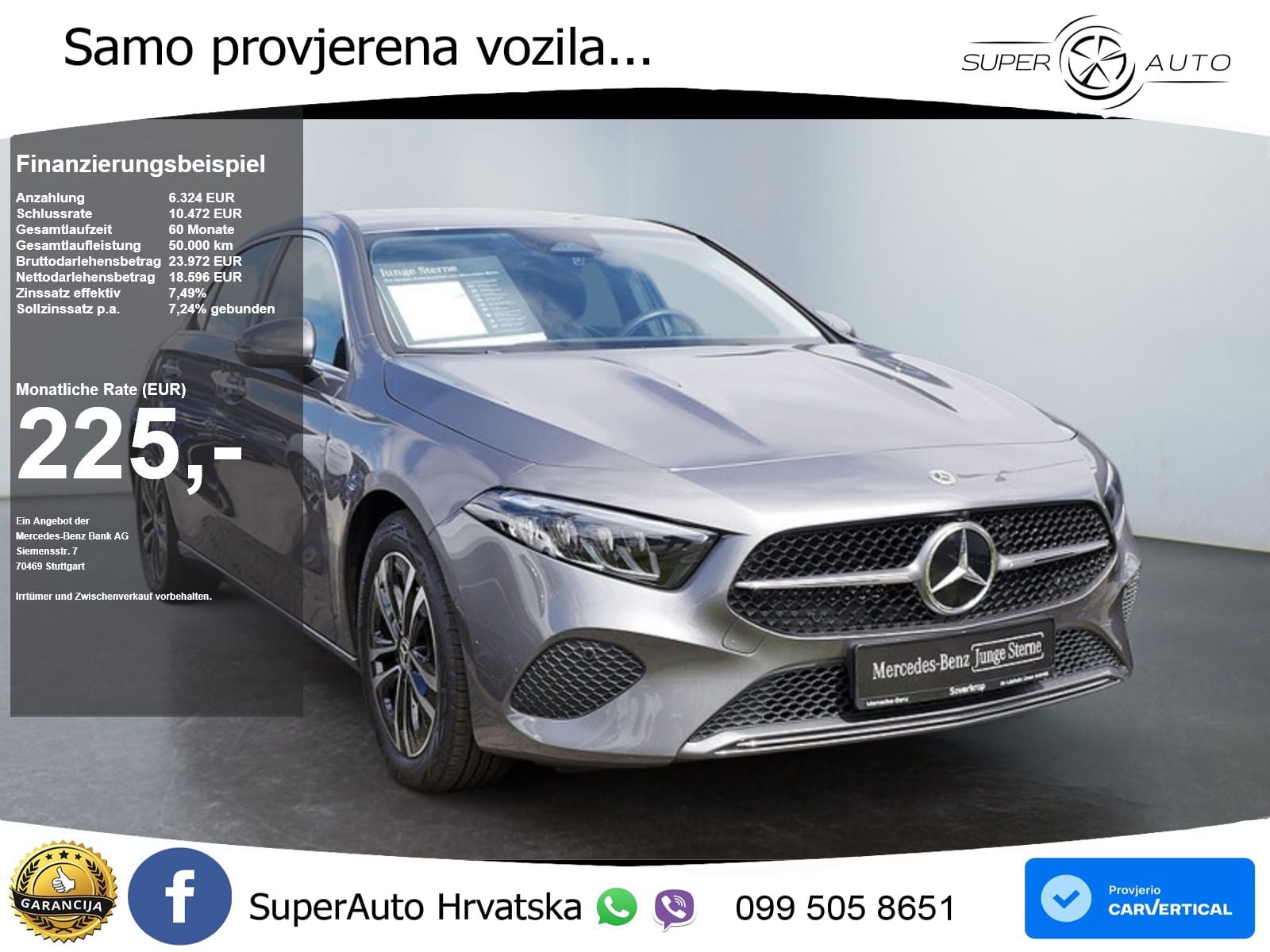 Mercedes-Benz A 200 7G-DCT LED+GR SJED+ACC