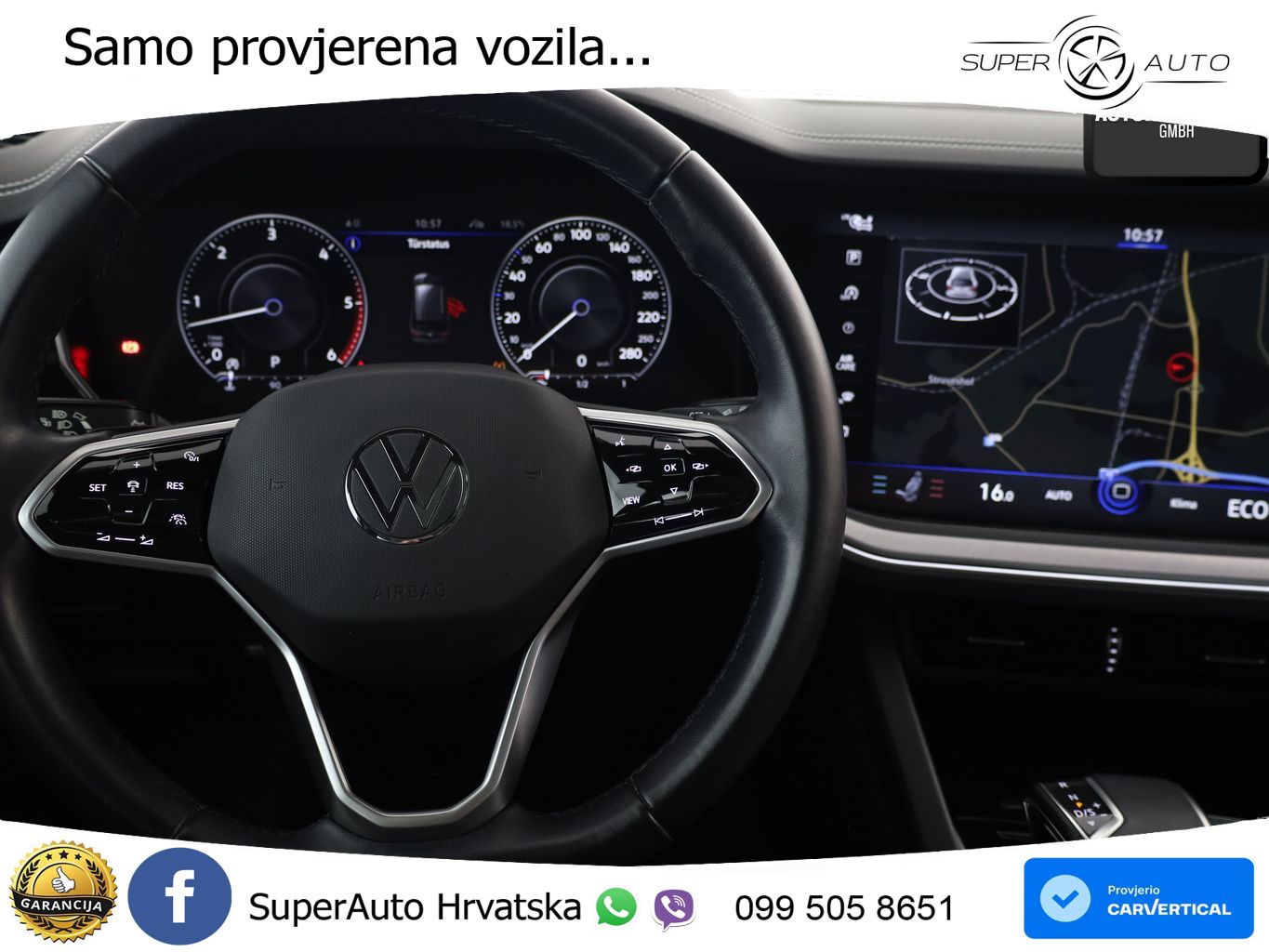 Volkswagen Touareg 3.0 V6 TDI (231 KS) 4MOTION Tiptronic R-Line ZRAČNI+ACC+GR SJED+KAM+PANO