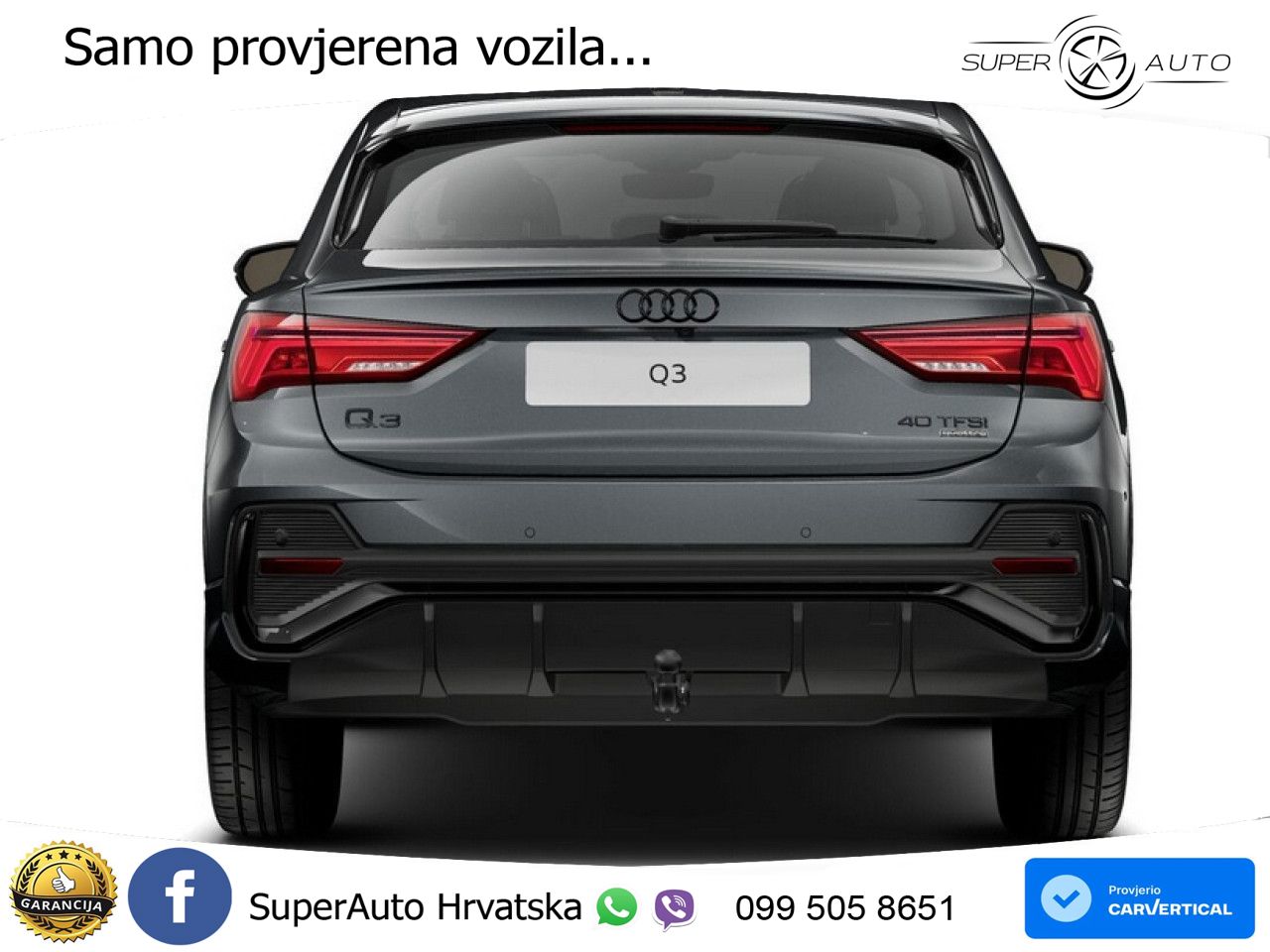 Audi Q3 II Sportback 40 TFSI (190 KS) quattro S tronic S line MATRIX+GR SJED+KAM