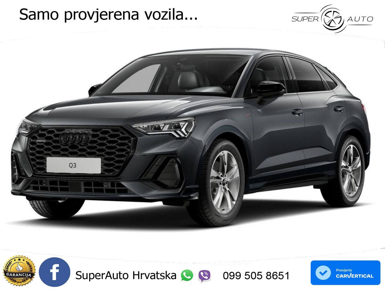 Audi Q3 II Sportback 40 TFSI (190 KS) quattro S tronic S line MATRIX+GR SJED+KAM