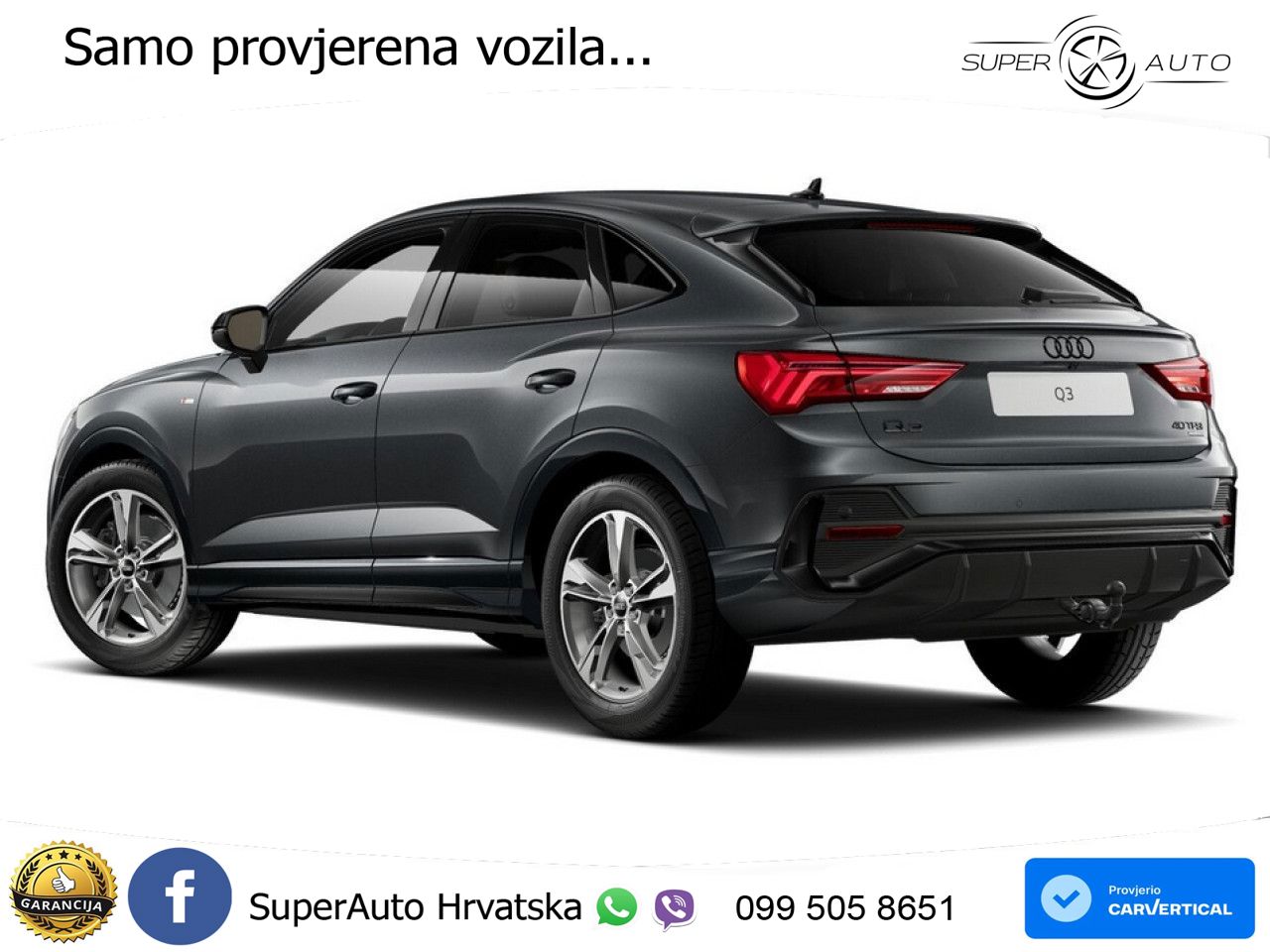 Audi Q3 II Sportback 40 TFSI (190 KS) quattro S tronic S line MATRIX+GR SJED+KAM