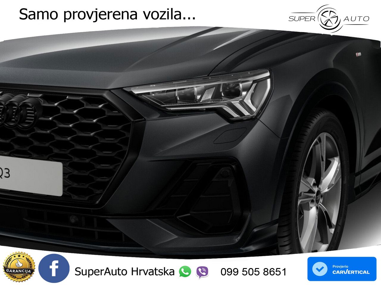 Audi Q3 II Sportback 40 TFSI (190 KS) quattro S tronic S line MATRIX+GR SJED+KAM