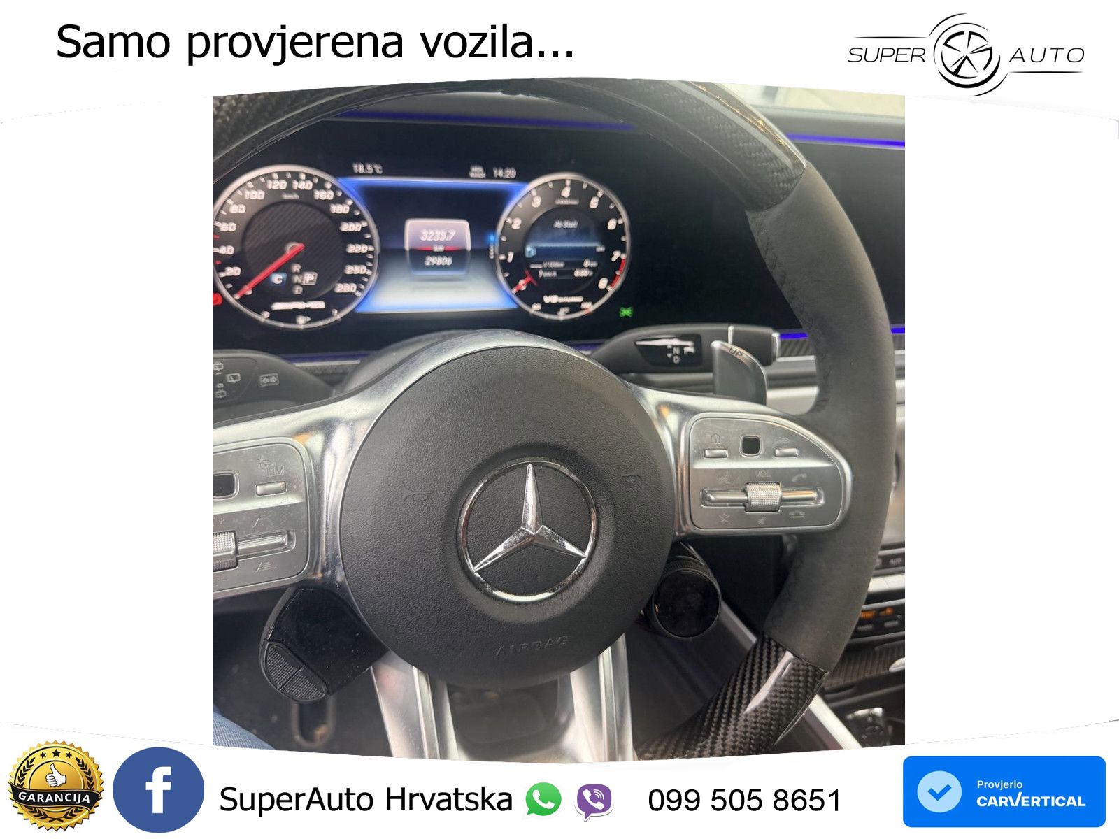 Mercedes AMG G 63 Long V8 (585 KS) 4MATIC 9G-TRONIC AMG SPEEDSHIFT TCT ZRAČNI+ACC+GR SJED+360+PANO