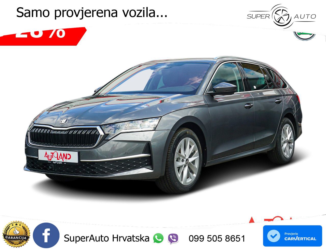 Škoda Octavia Combi 1.5 TSI (150 KS) DSG LED+GR SJED+ACC