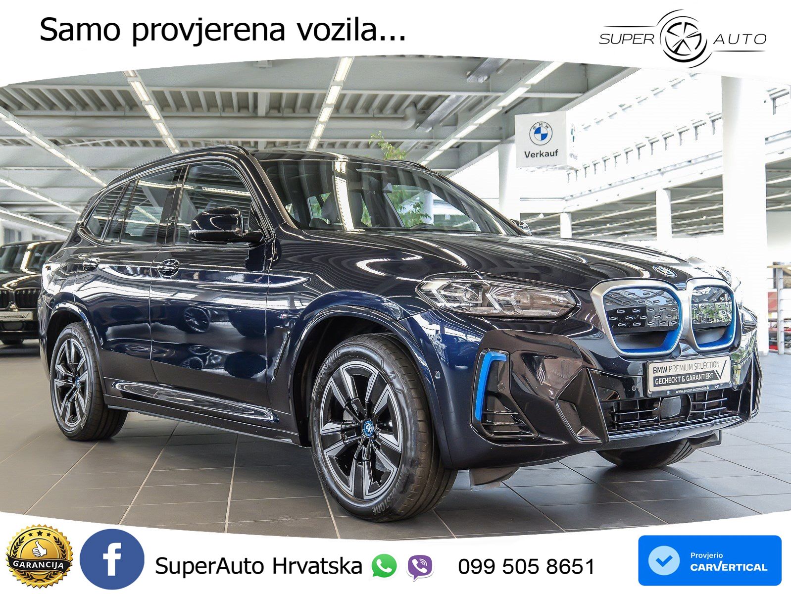 BMW iX3 80 kWh (286 KS) M Sport LED+GR SJED+ACC