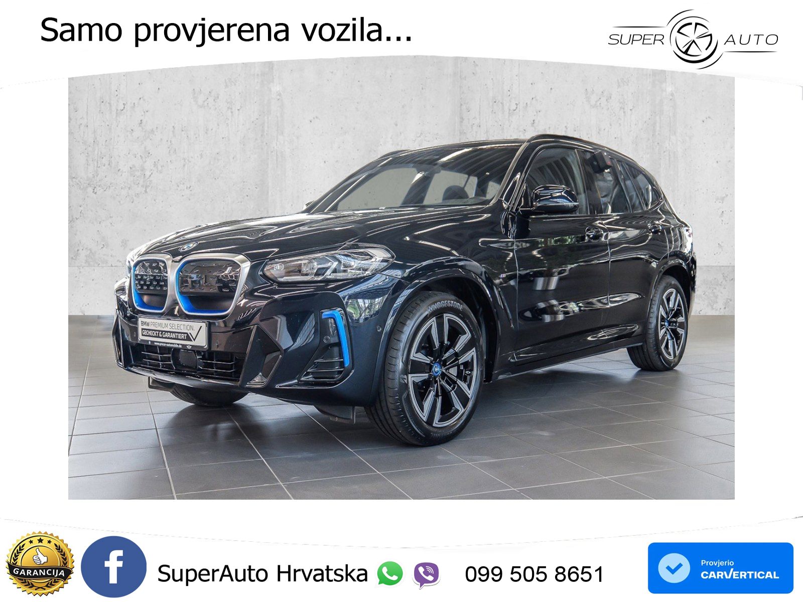 BMW iX3 80 kWh (286 KS) M Sport LED+GR SJED+ACC