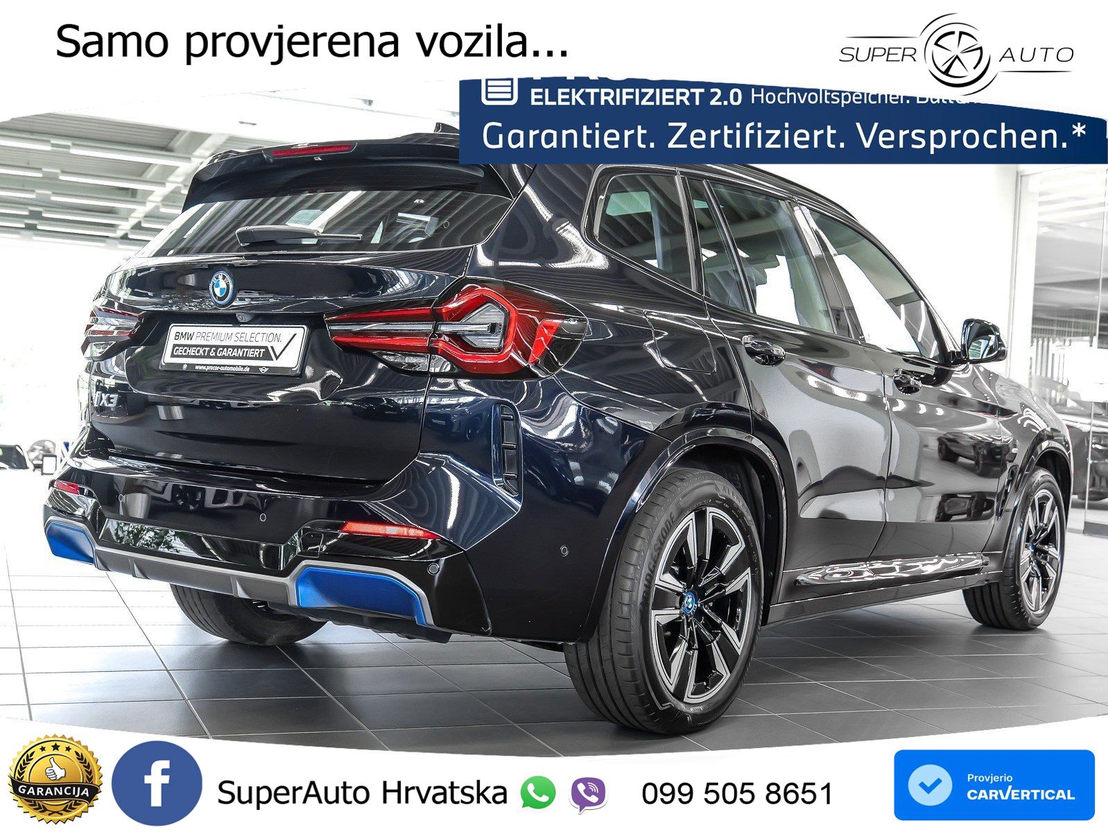 BMW iX3 80 kWh (286 KS) M Sport LED+GR SJED+ACC