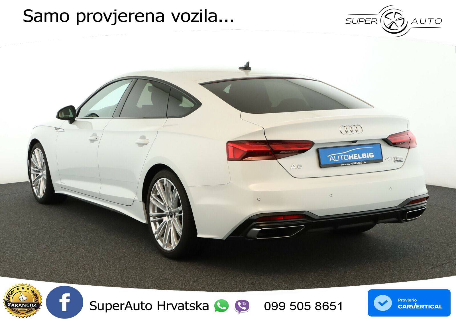 Audi A5 Sportback 45 TFSI (265 KS) quattro S tronic S line MATRIX+GR SJED+KAM