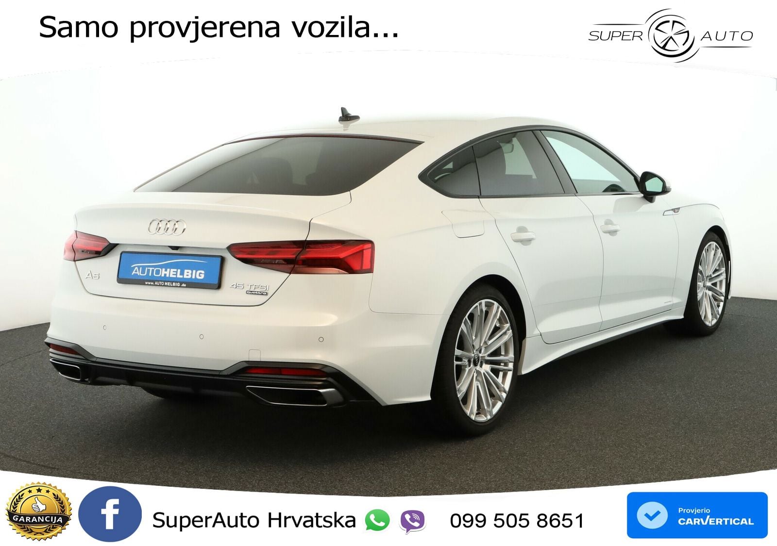 Audi A5 Sportback 45 TFSI (265 KS) quattro S tronic S line MATRIX+GR SJED+KAM