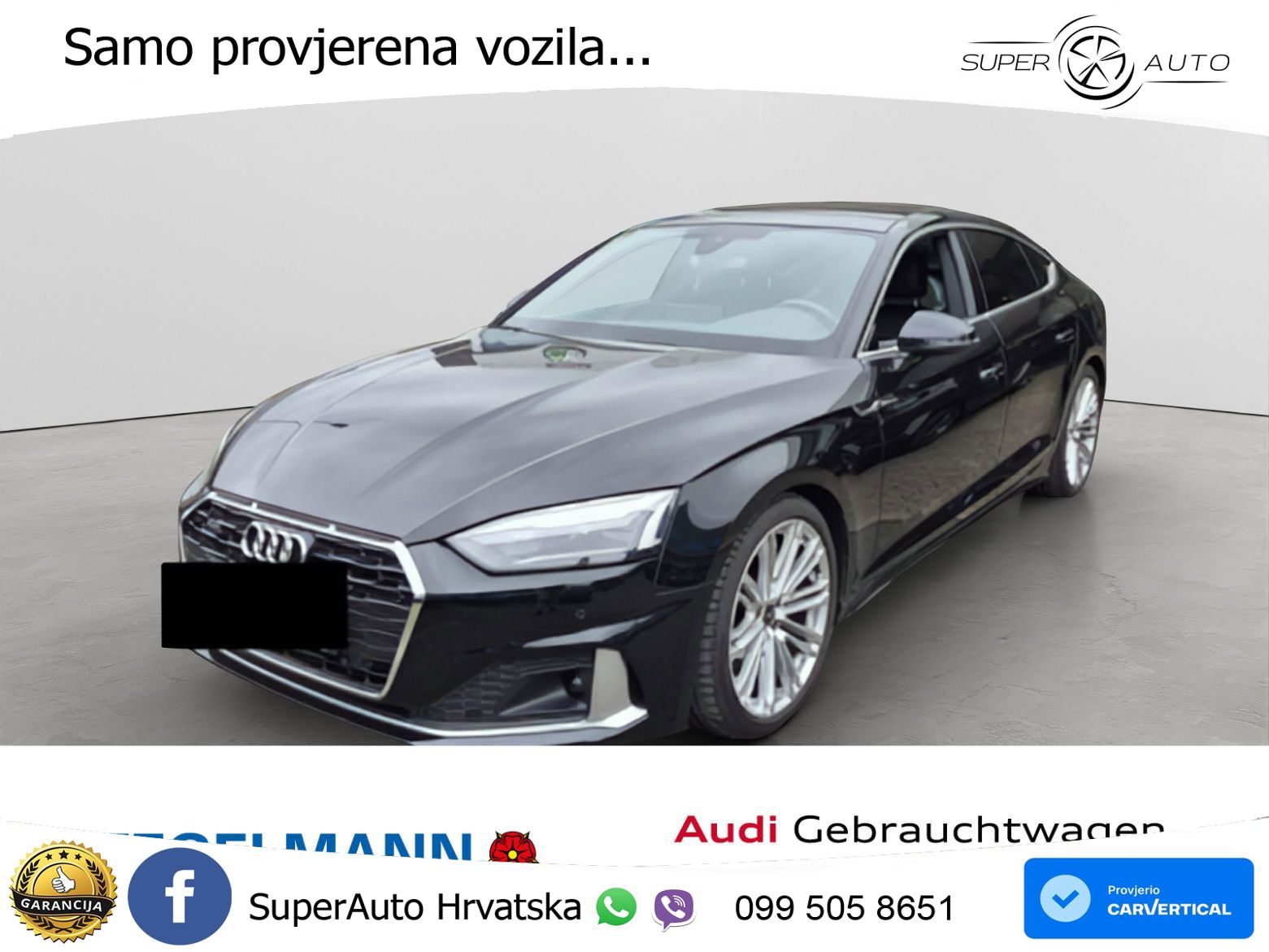 Audi A5 Sportback 40 TDI (204 KS) quattro S tronic LED+GR SJED+ACC