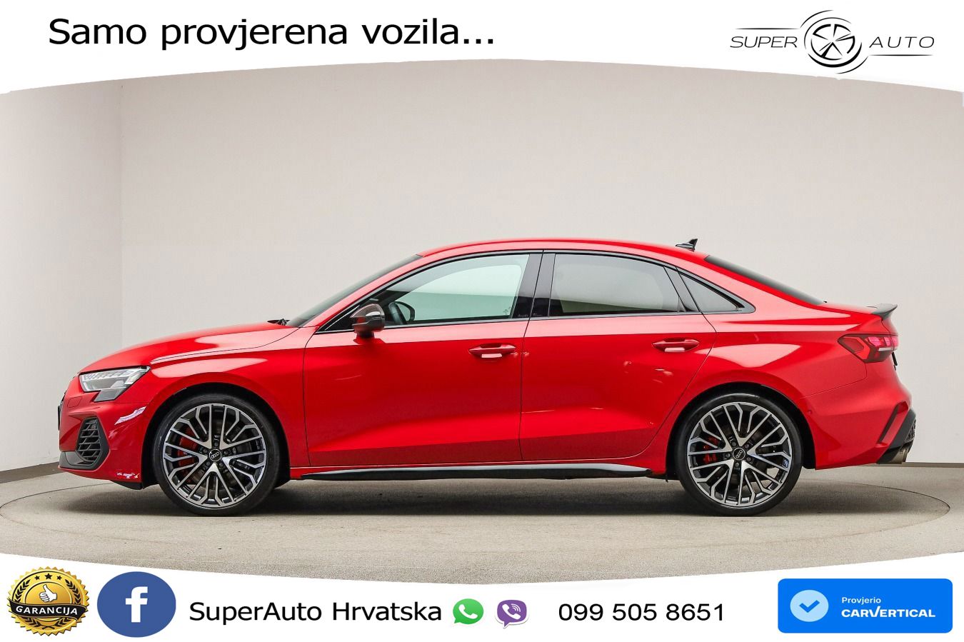 Audi S3 Limuzina 2.0 TFSI (333 KS) quattro S tronic MATRIX+GR SJED+KAM